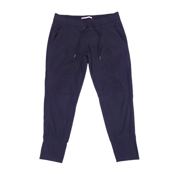 RAFFAELLO ROSSI Pants - Raffaello Rossi Candice Black Velour Jogger Pants 44 Size 16